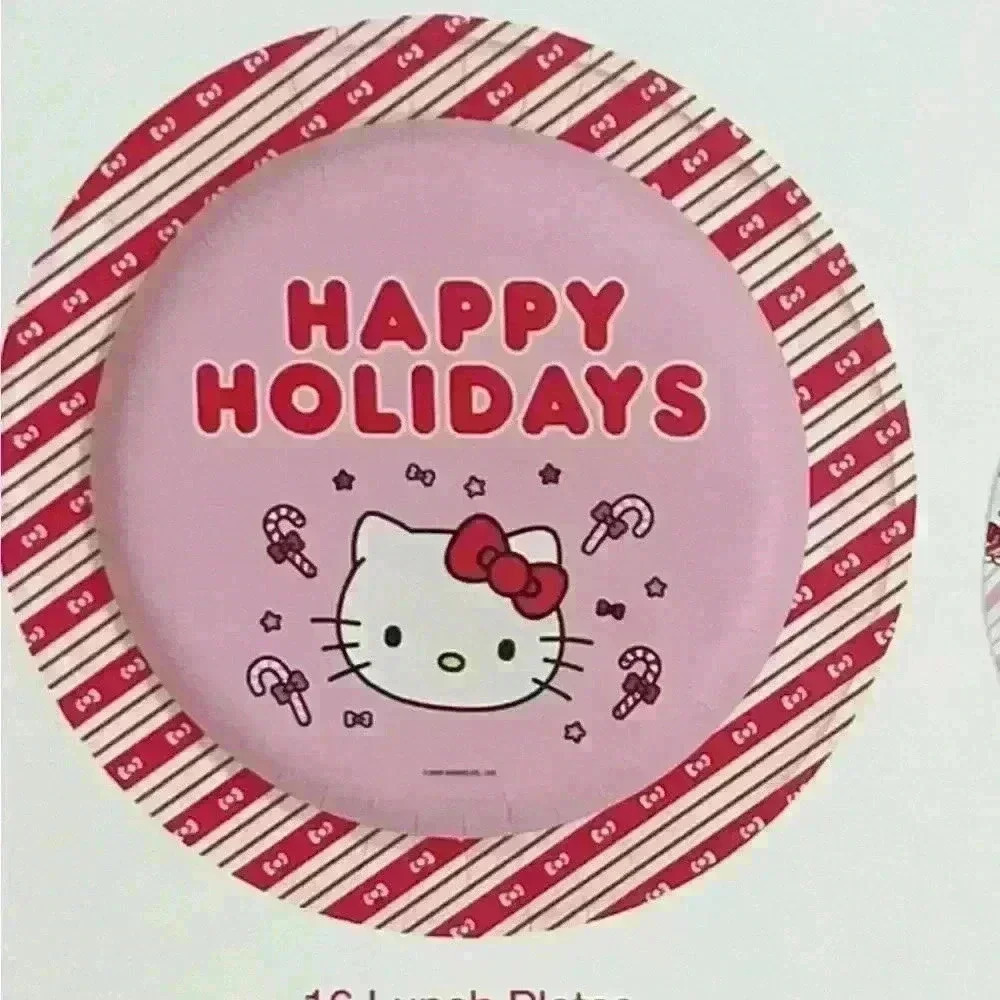 Hello Kitty Pink Christmas paper tableware party set 2024 - Picture 5 of 5